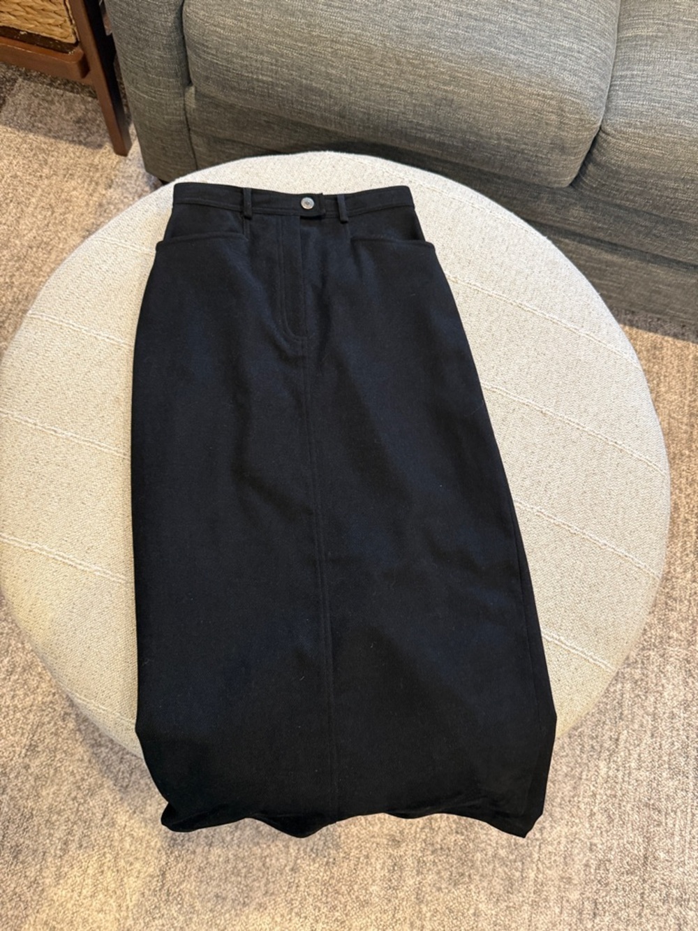 Cambridge Dry Goods Black Midi Skirt